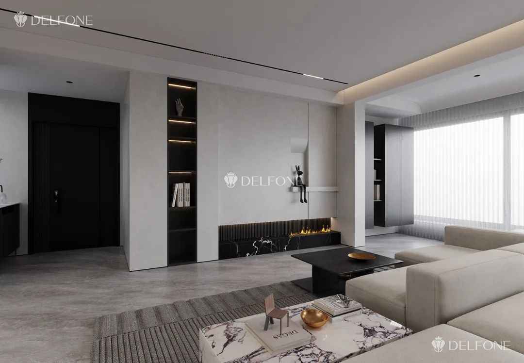 DELFONE案例分享 | 163㎡現代極簡風,巖繹不一樣的美