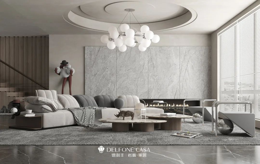 DELFONE新品 | 卡比亞金棕石、卡比亞石紋灰鑄就高端的質感居所(圖8)
