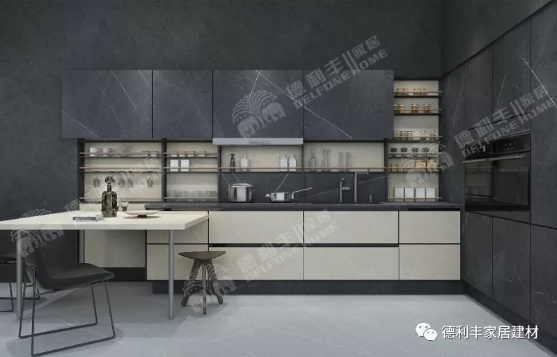 “不食人間煙火”的巖板櫥柜(圖3) 德利豐家居巖板櫥柜