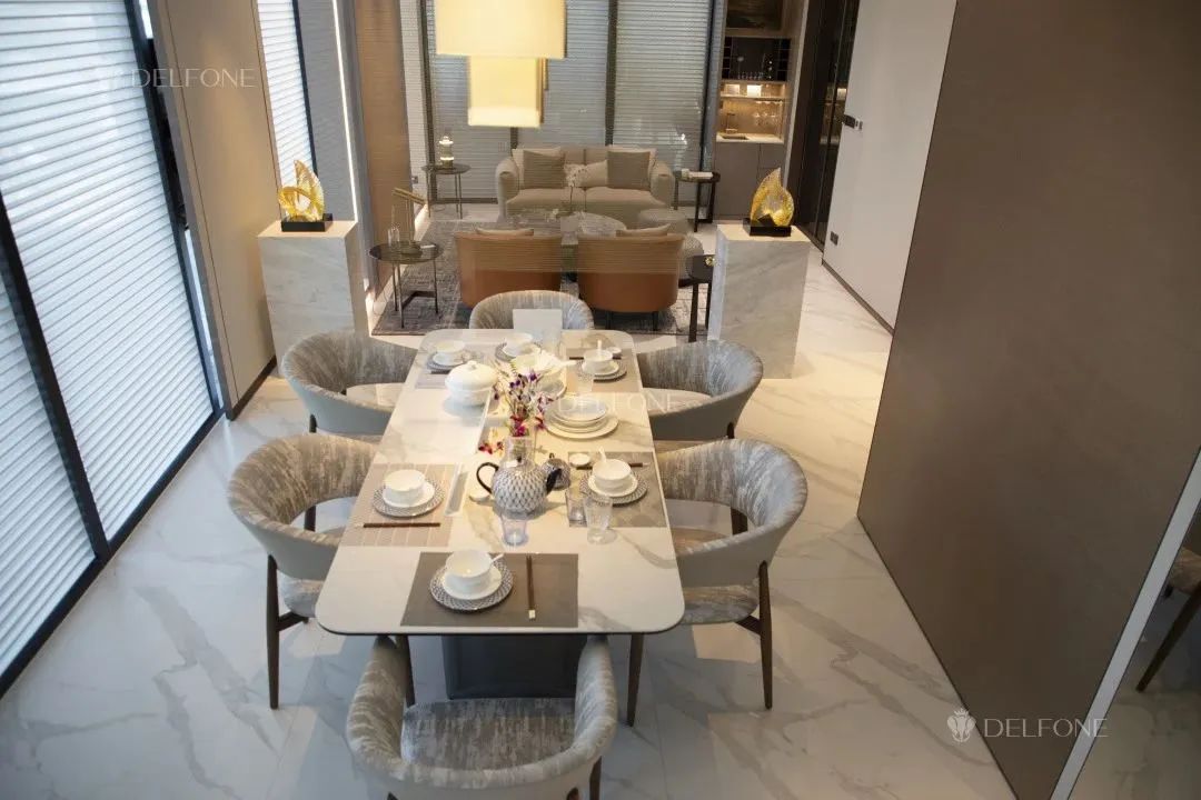 DELFONE案例分享 | 420㎡現(xiàn)代輕奢,全巖空間悅享高階質(zhì)感生活(圖6) 圖片