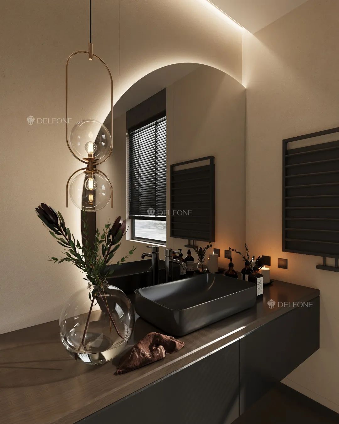 DELFONE家裝巖板 | 衛(wèi)浴空間這么設(shè)計(jì),成就至美(圖4) 圖片