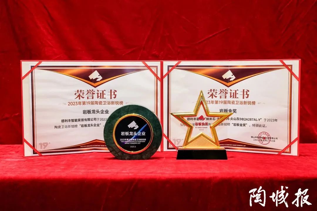 榮耀時刻 | 德利豐斬獲第19屆新銳榜“巖板龍頭企業”“巖板金獎”兩項殊榮(圖3) 圖片