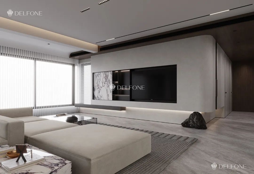 DELFONE案例分享 | 163㎡現代極簡風,巖繹不一樣的美(圖5) 圖片