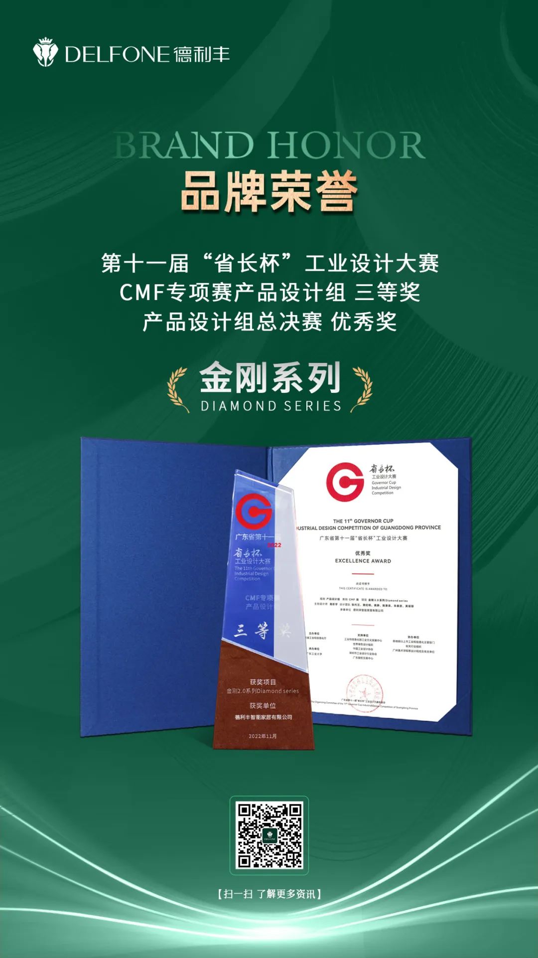 榮譽時刻 | 德利豐巖板獲第十一屆“省長杯”工業(yè)設(shè)計大賽兩項大獎(圖4) 圖片