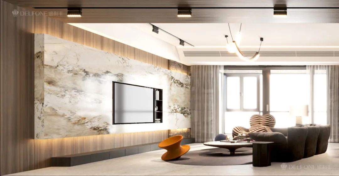 DELFONE案例分享 | 160㎡現(xiàn)代意式風格,從巖定義生活美學(圖3) 圖片