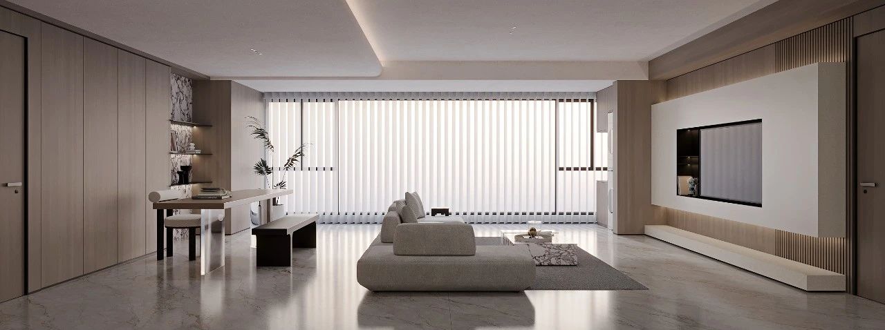 DELFONE案例分享 | 奶油風(fēng)大平層，【煙雨灰】讓每1㎡都充滿松弛感