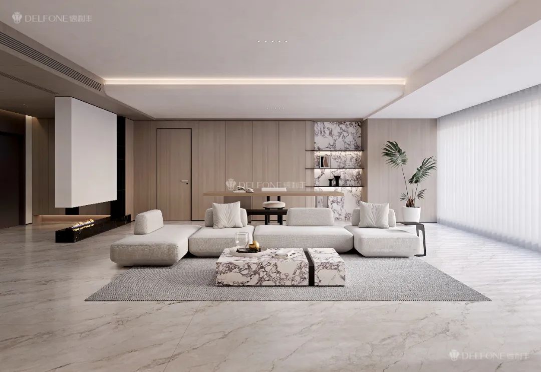 DELFONE案例分享 | 奶油風大平層,【煙雨灰】讓每1㎡都充滿松弛感(圖7) DELFONE案例分享 | 奶油風大平層,【煙雨灰】讓每1㎡都充滿松弛感(圖7)
