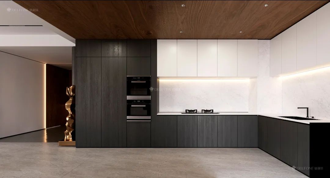 DELFONE案例分享 | 161㎡現(xiàn)代風(fēng)格大平層，簡(jiǎn)約生活美學(xué)(圖3)